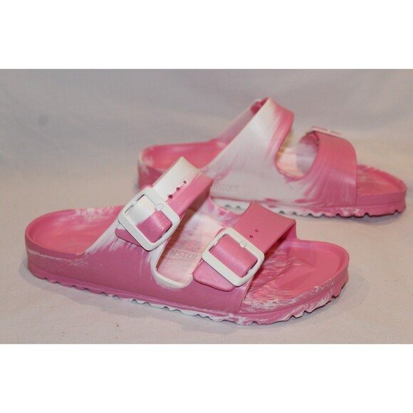 Birkenstock Women Arizona Essentials EVA Sandals PINK WHITE EU 37 US 6-6.5 - Picture 4 of 6